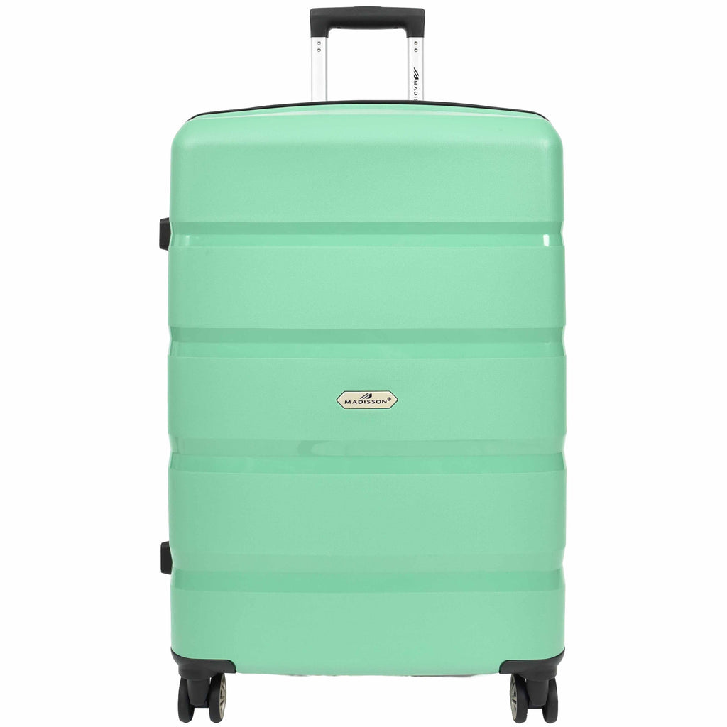 DR646 Expandable Travel Suitcases Hard Shell Four Wheel PP Luggage Lime 2