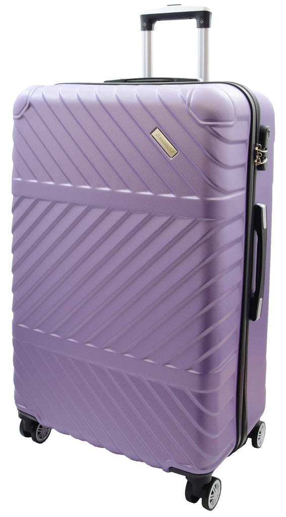 DR497 Hard Shell Four Wheel Luggage Digit Lock Purple 2