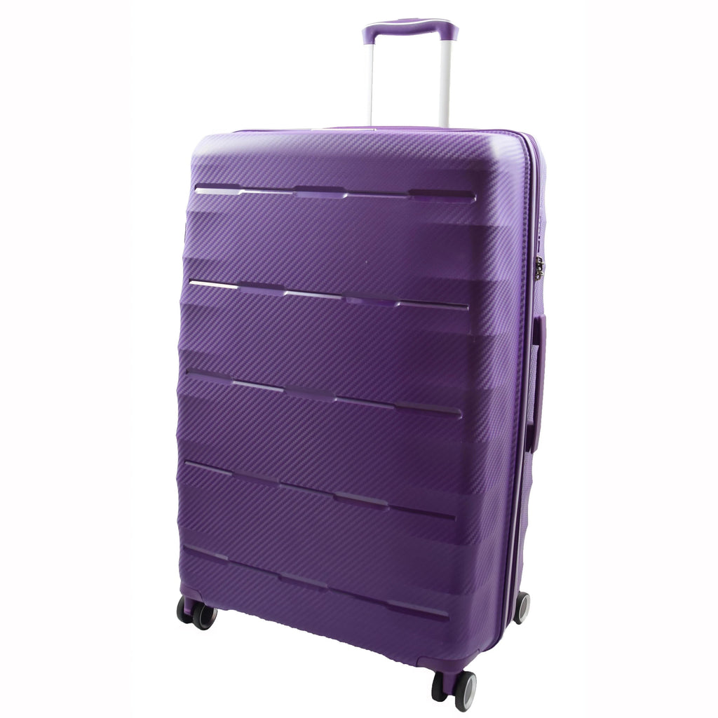 DR541 Expandable ABS Luggage with 8 Wheels Purple 2