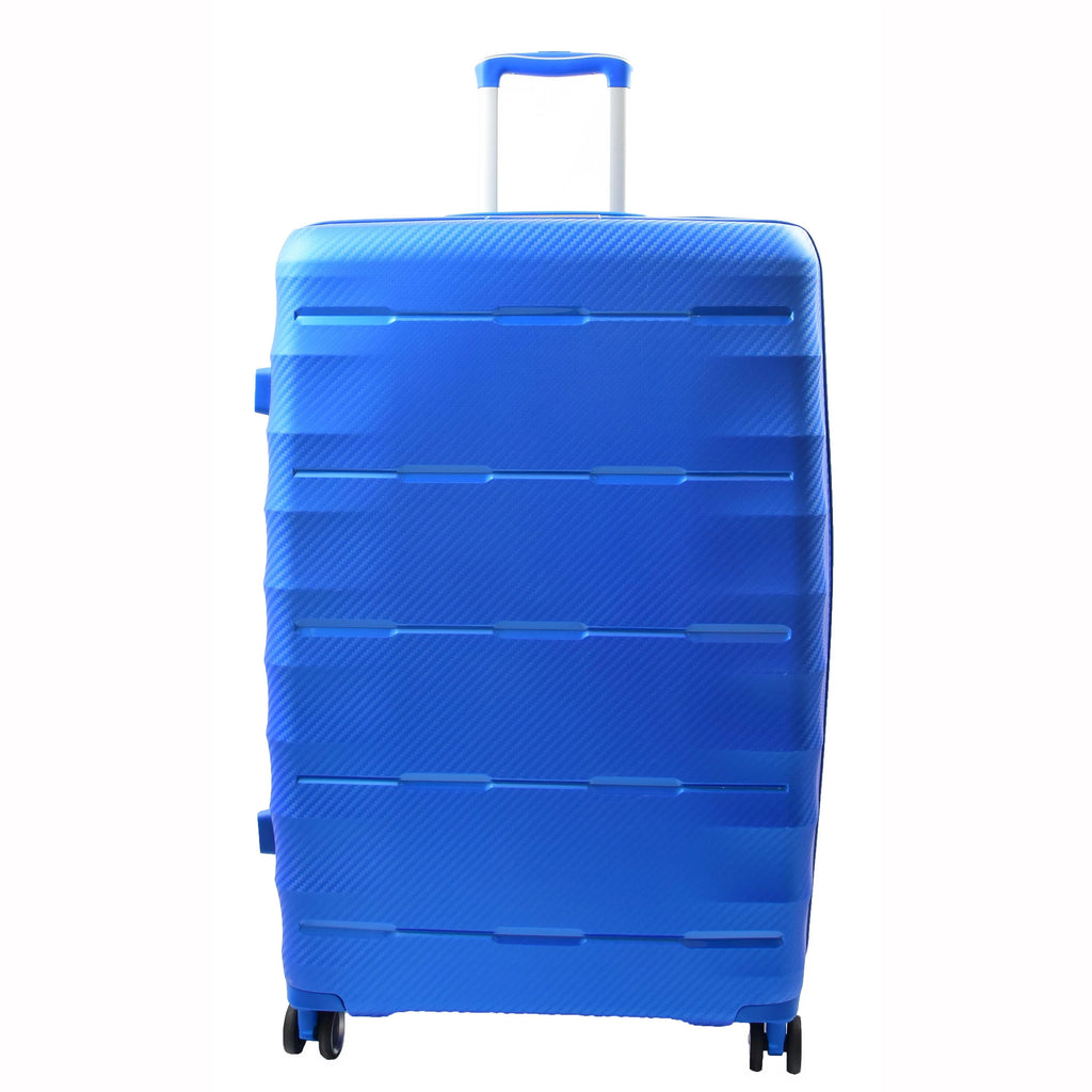 DR541 Expandable ABS Luggage with 8 Wheels Blue 3