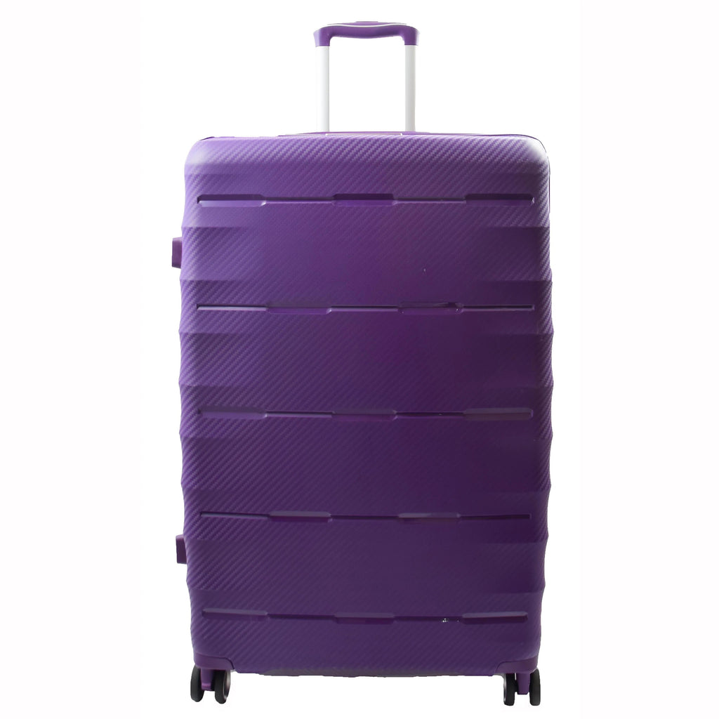 DR541 Expandable ABS Luggage with 8 Wheels Purple 3