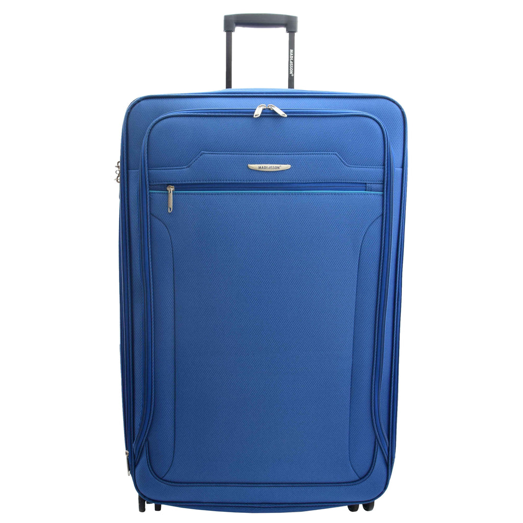 DR524 Expandable Lightweight Soft Luggage Suitcases With Four Wheels Blue 9