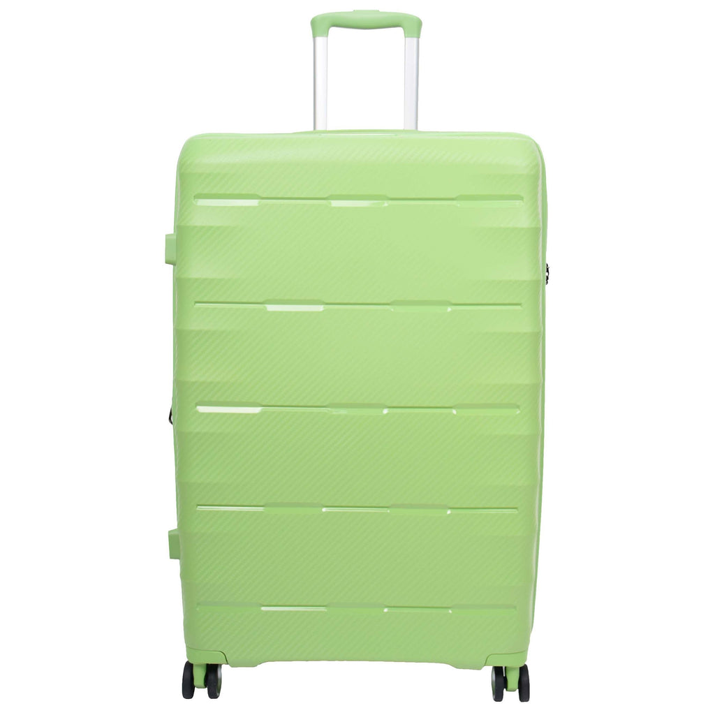 DR541 Expandable ABS Luggage With 8 Wheels Lime Green 3