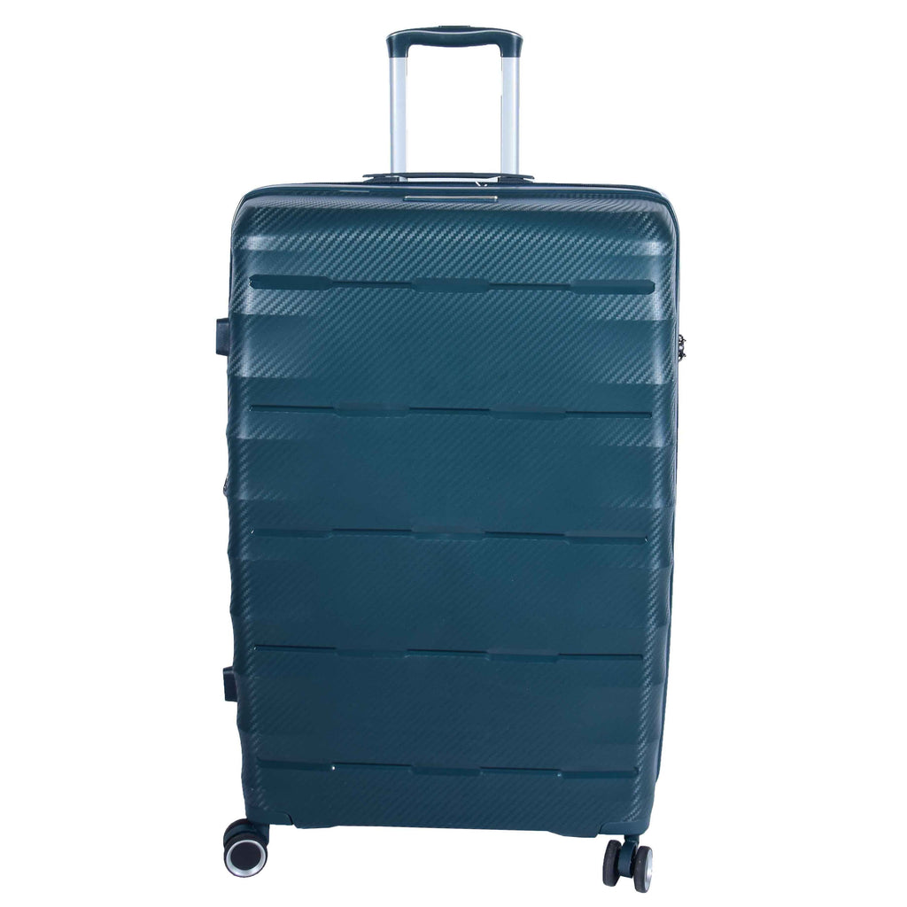 DR541 Expandable ABS Luggage With 8 Wheels Green 3