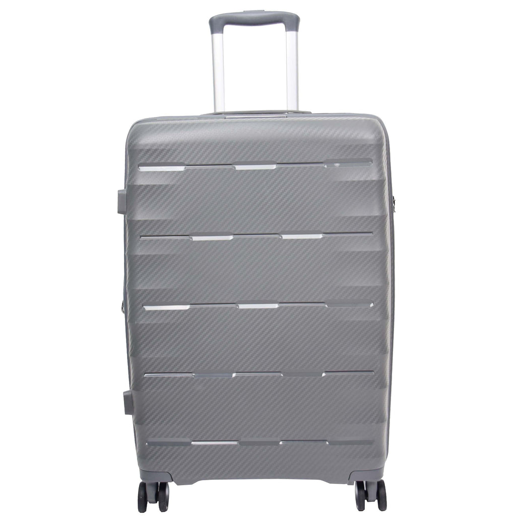 DR541 Expandable ABS Luggage With 8 Wheels Grey 3