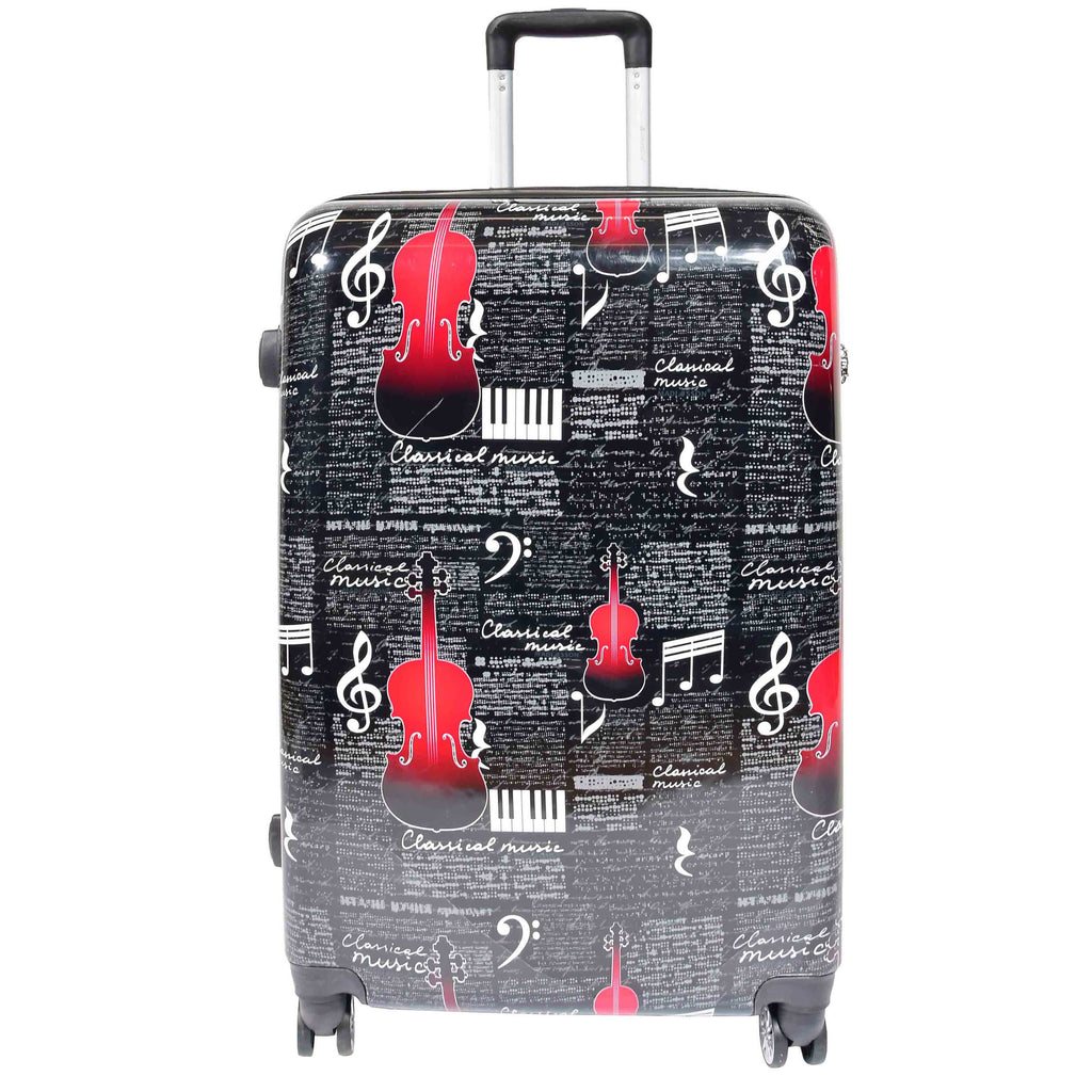 DR607 Classical Music Printed Four Wheeled Hard Shell Luggage 3