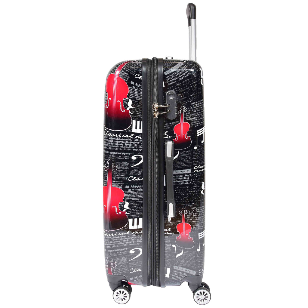 DR607 Classical Music Printed Four Wheeled Hard Shell Luggage 4
