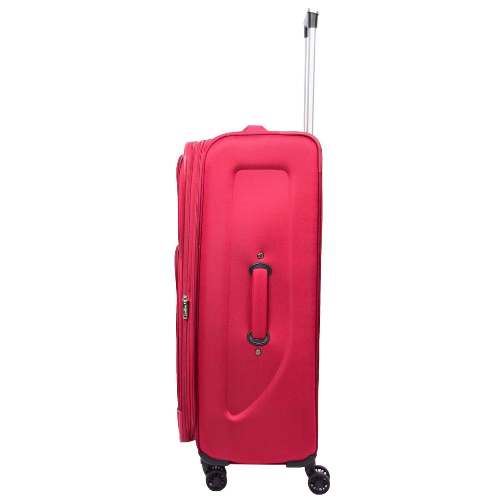DR568 Soft Case Four Wheel Travel Luggage Suitcase Burgundy 13