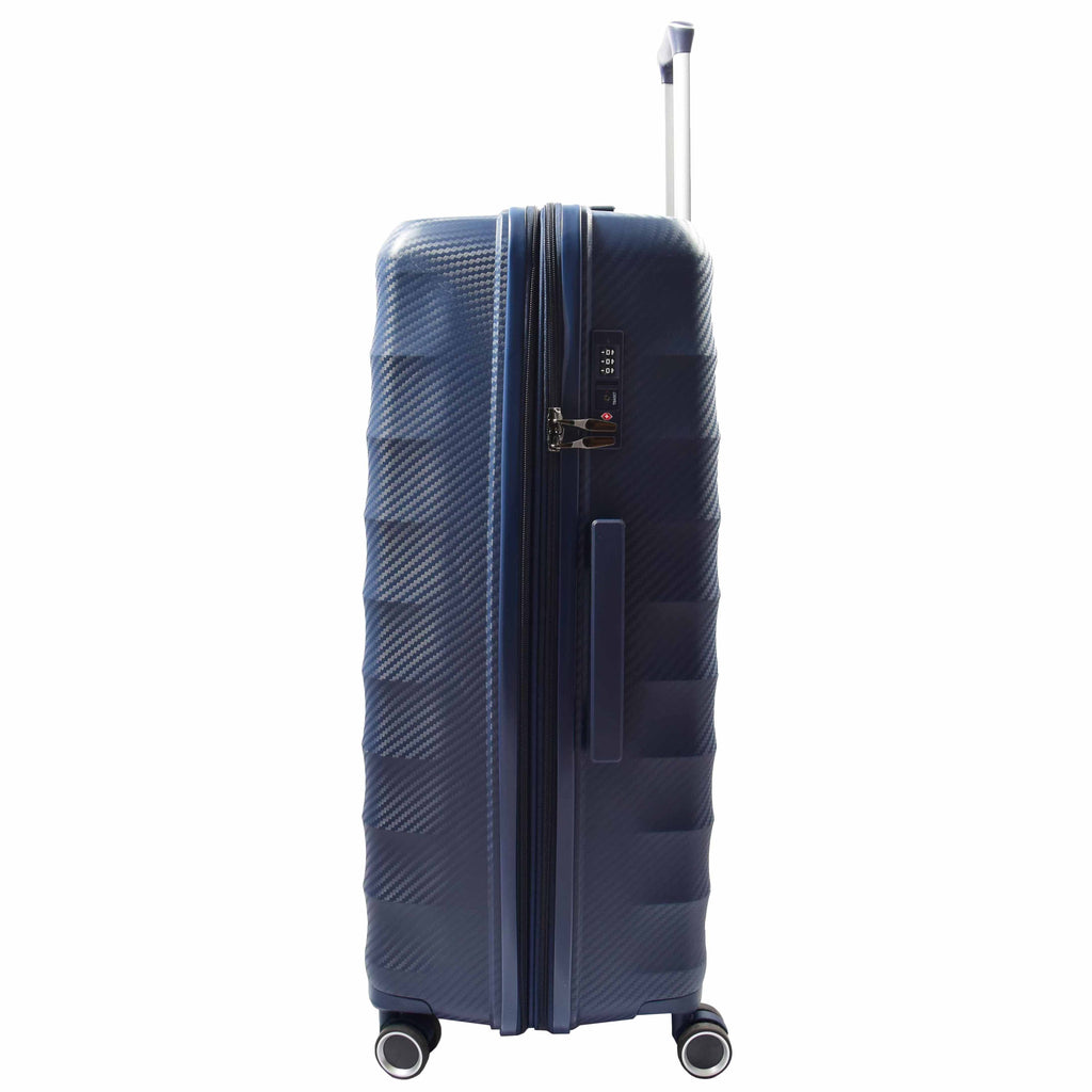 DR541 Expandable ABS Luggage With 8 Wheels Navy 3