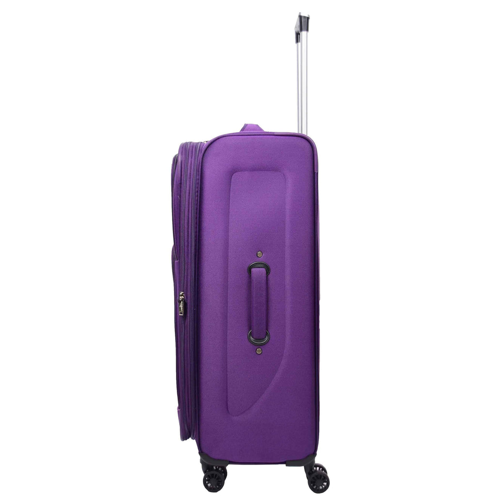 DR568 Soft Case Four Wheel Travel Luggage Suitcase Purple 13