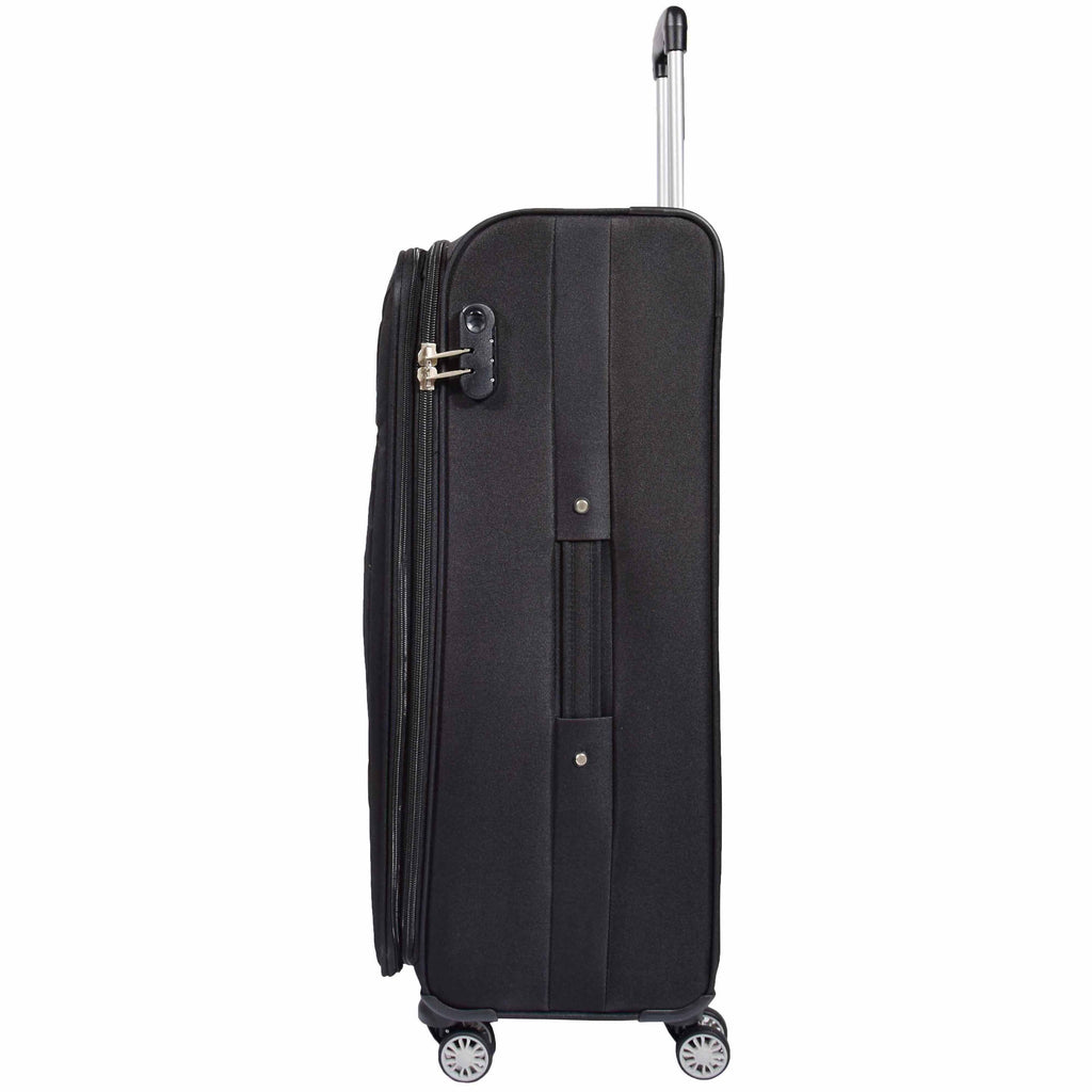 DR549 Expandable 8 Spinner Wheel Soft Luggage Black 4