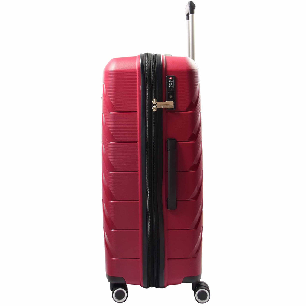 DR553 Expandable Hard Shell Luggage With 8 Spinner Wheels Burgundy 3