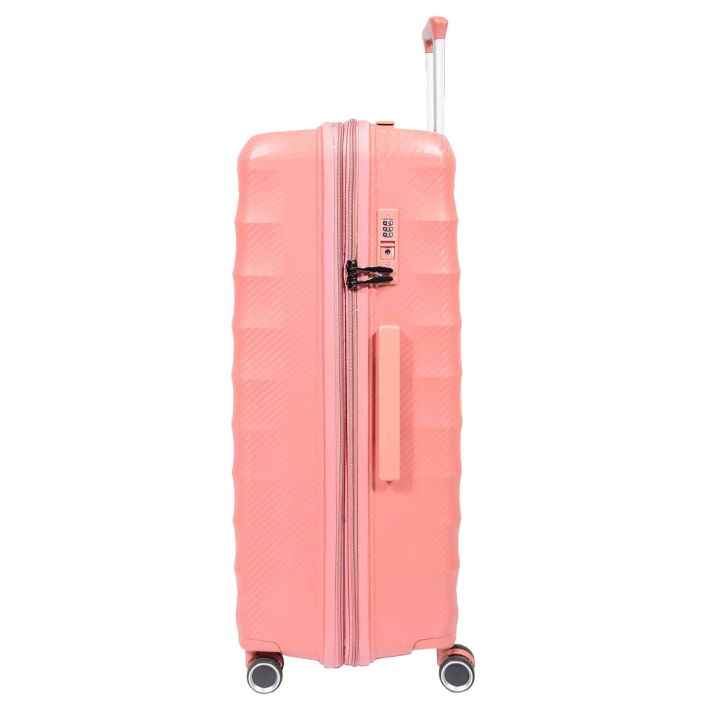 DR541 Expandable ABS Luggage With 8 Wheels Rose Gold 4
