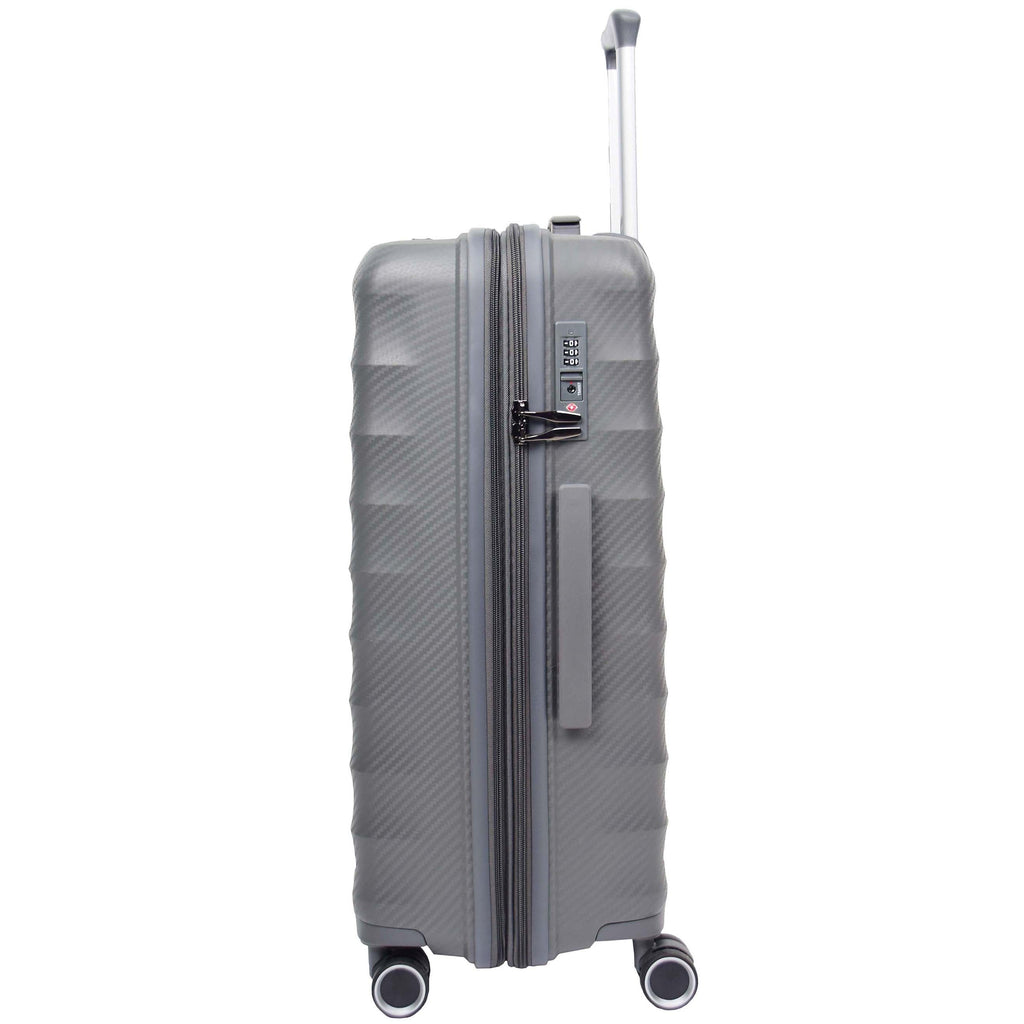 DR541 Expandable ABS Luggage With 8 Wheels Grey 4