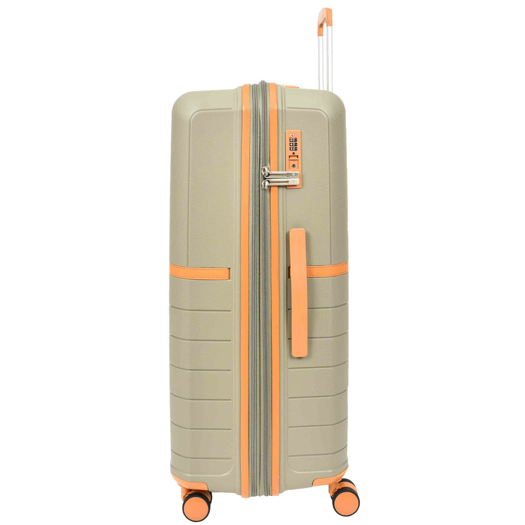 DR626 Hard Shell Expandable Suitcases Wheeled Luggage Champagne 4