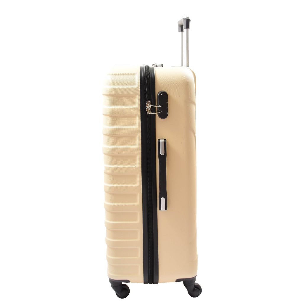 DR552 Hard Shell Four Wheel Suitcase Luggage Off White 3