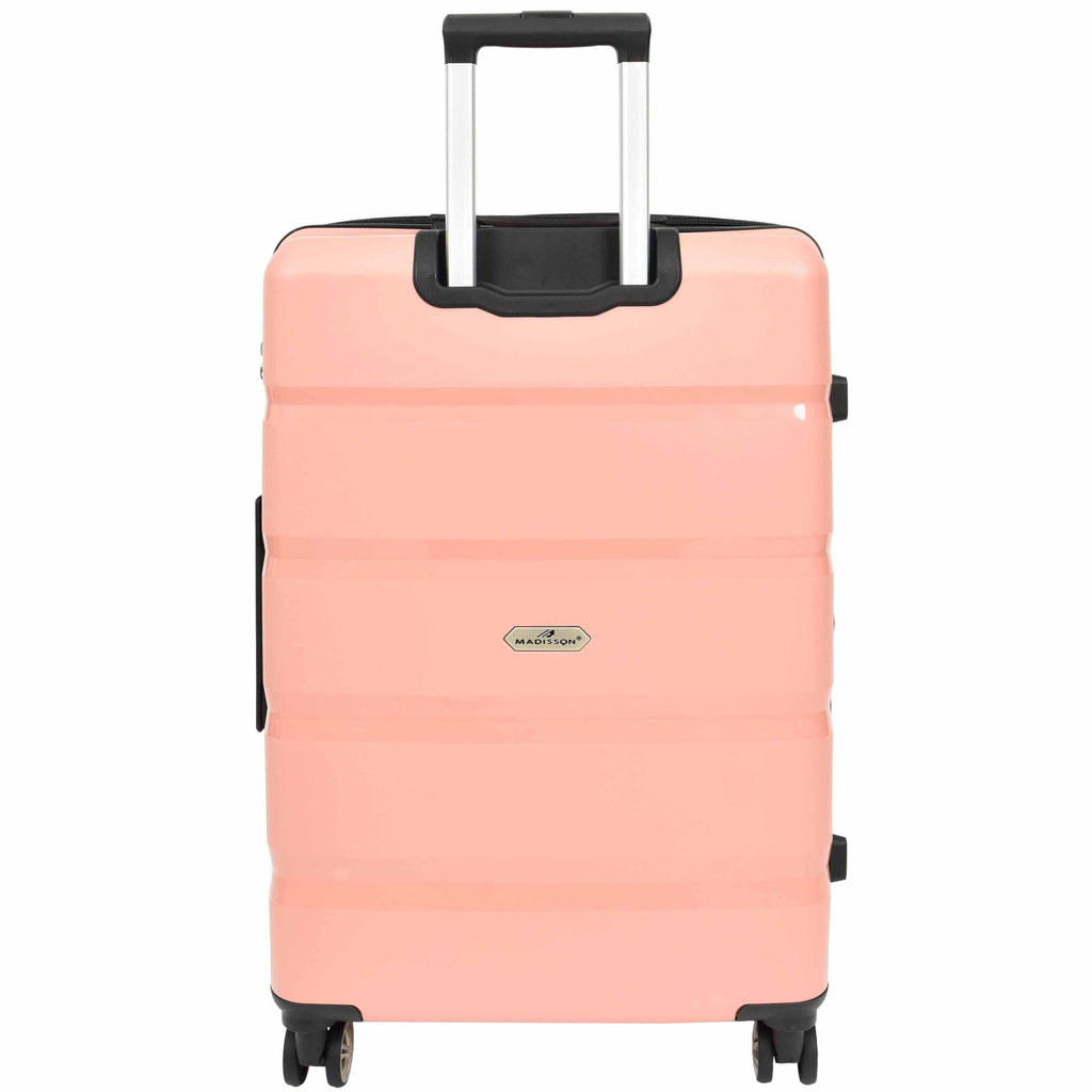 DR646 Expandable Travel Suitcases Hard Shell Four Wheel PP Luggage Rose Gold 5