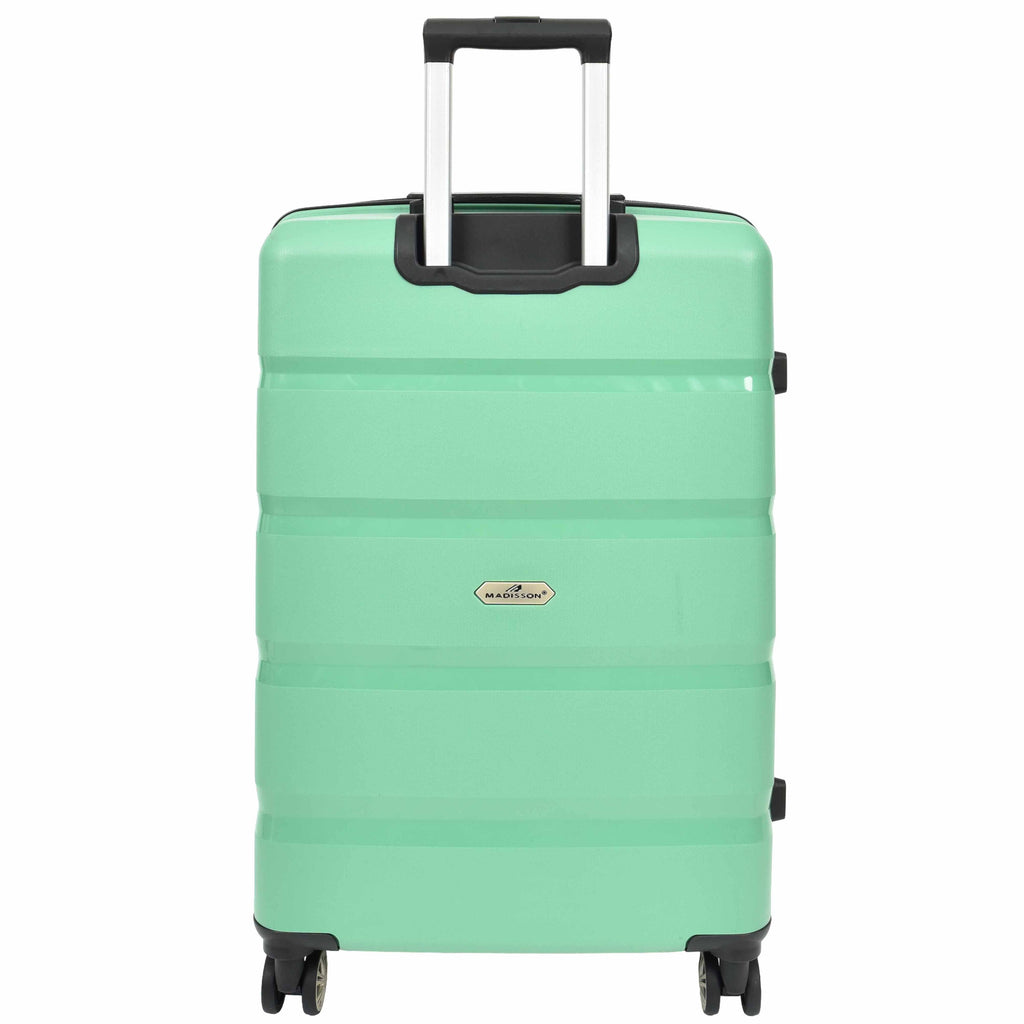 DR646 Expandable Travel Suitcases Hard Shell Four Wheel PP Luggage Lime 5