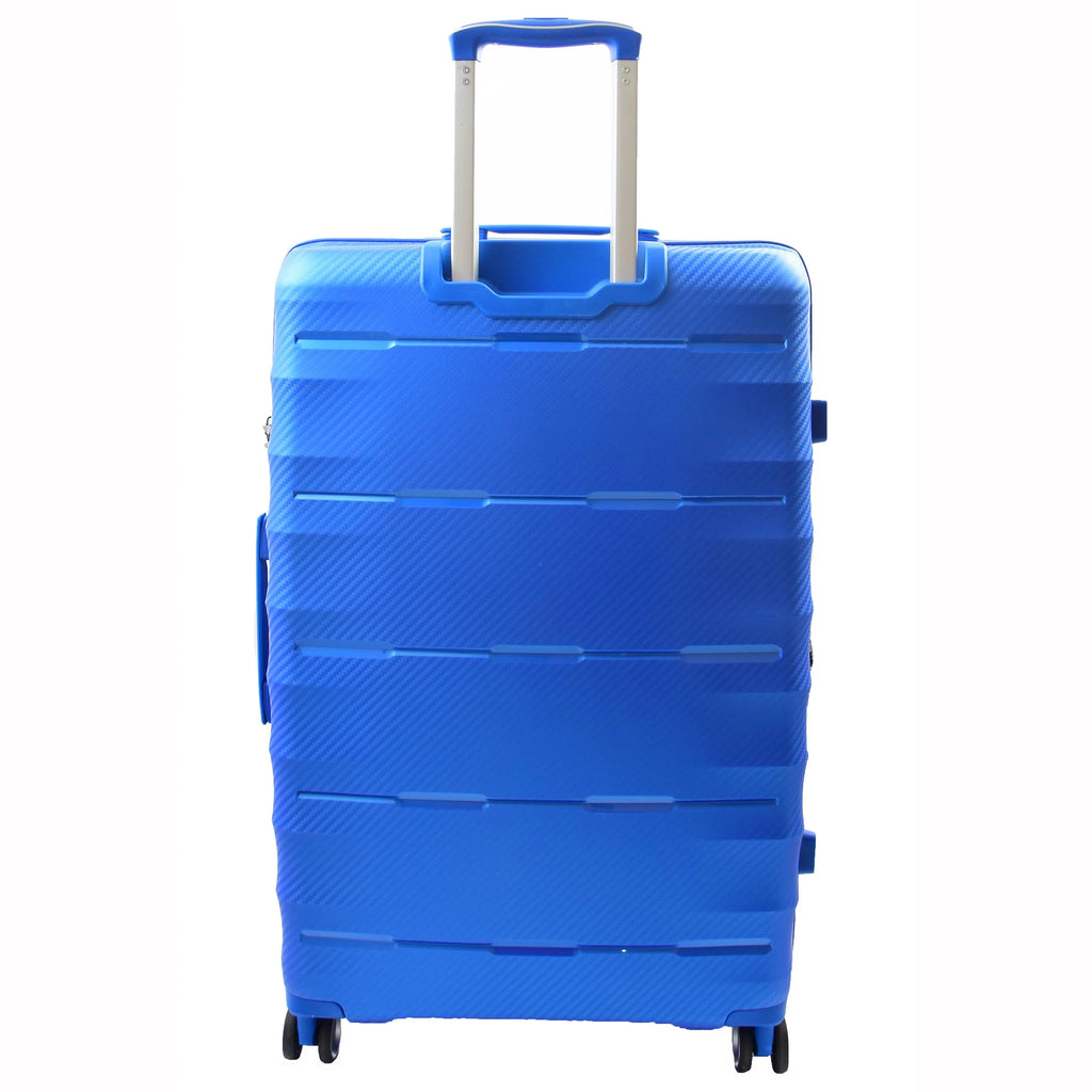 DR541 Expandable ABS Luggage with 8 Wheels Blue 5