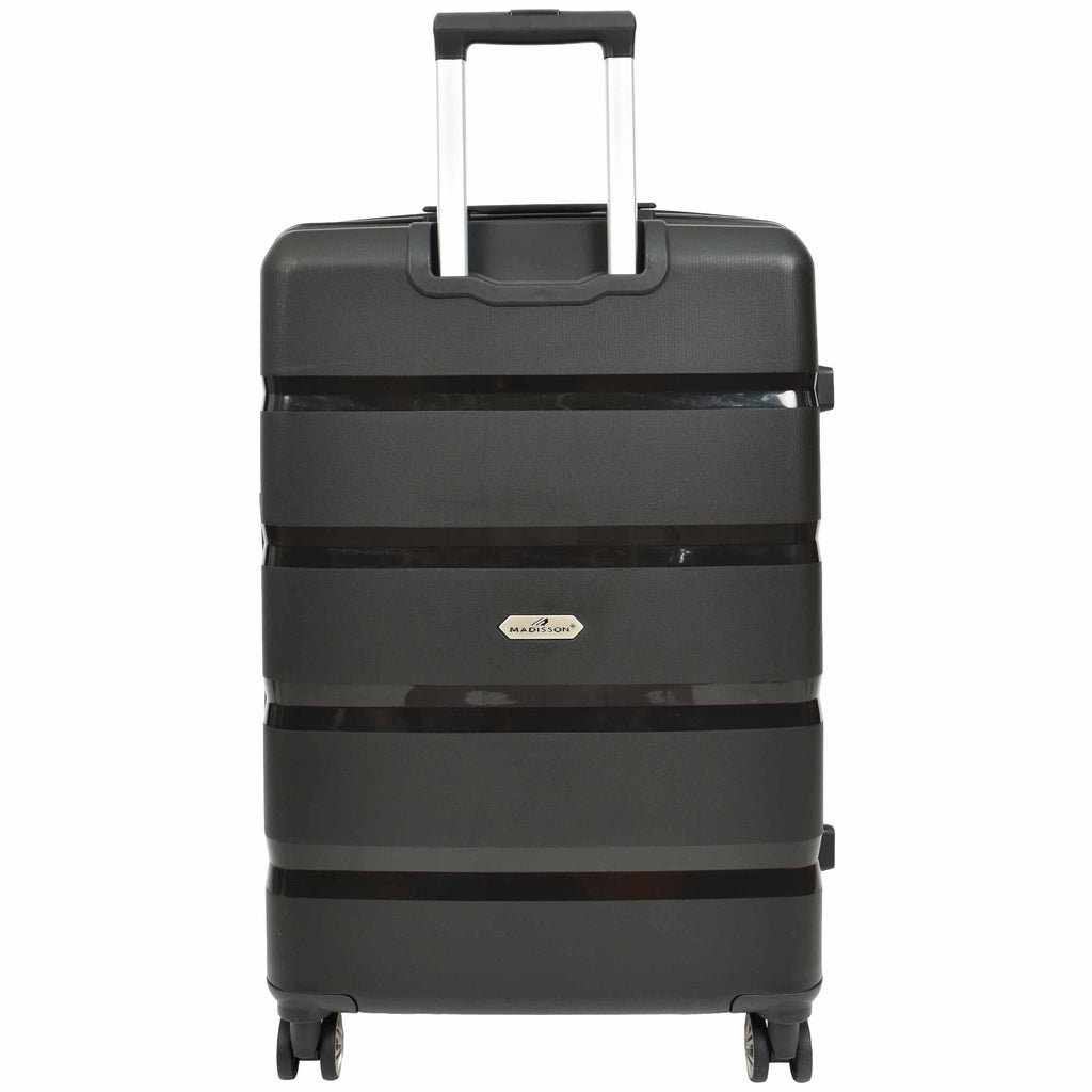 DR646 Expandable Travel Suitcases Hard Shell Four Wheel PP Luggage Black 5