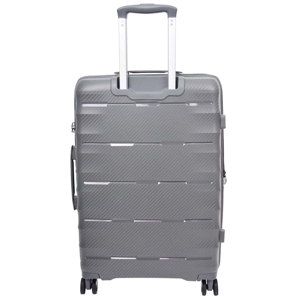 DR541 Expandable ABS Luggage With 8 Wheels Grey 5