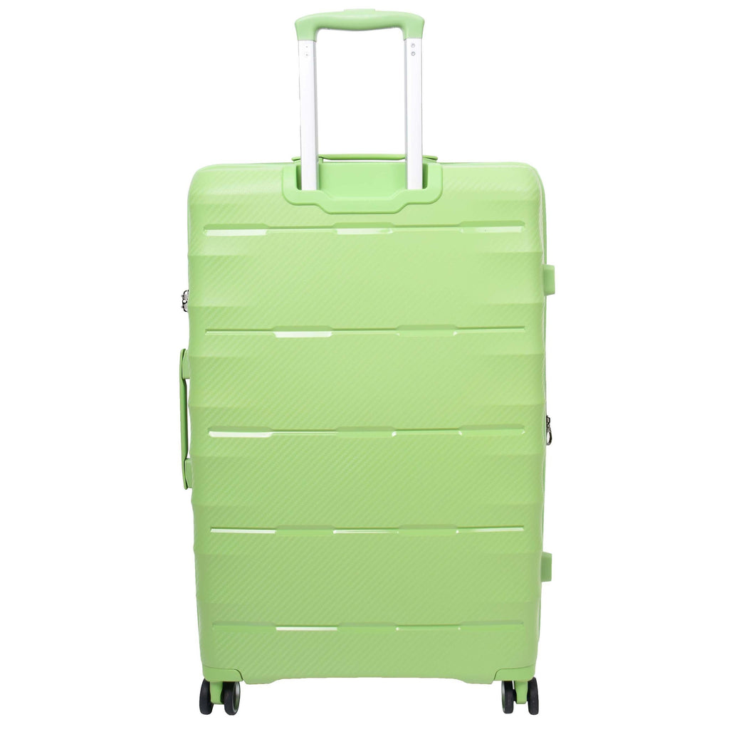 DR541 Expandable ABS Luggage With 8 Wheels Lime Green 5