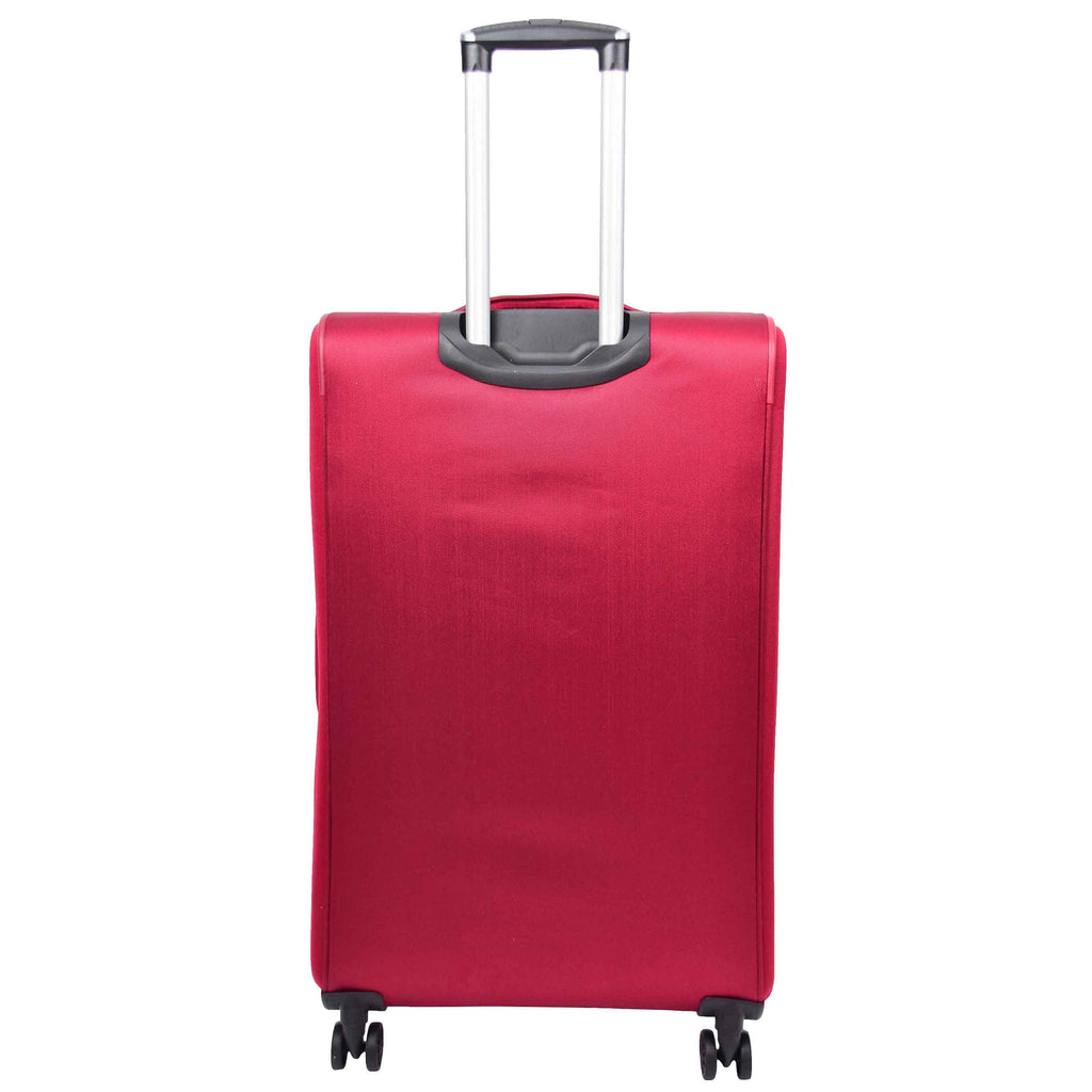DR568 Soft Case Four Wheel Travel Luggage Suitcase Burgundy 14
