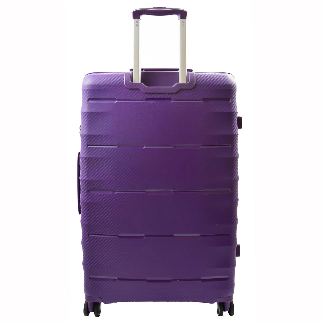 DR541 Expandable ABS Luggage with 8 Wheels Purple 5