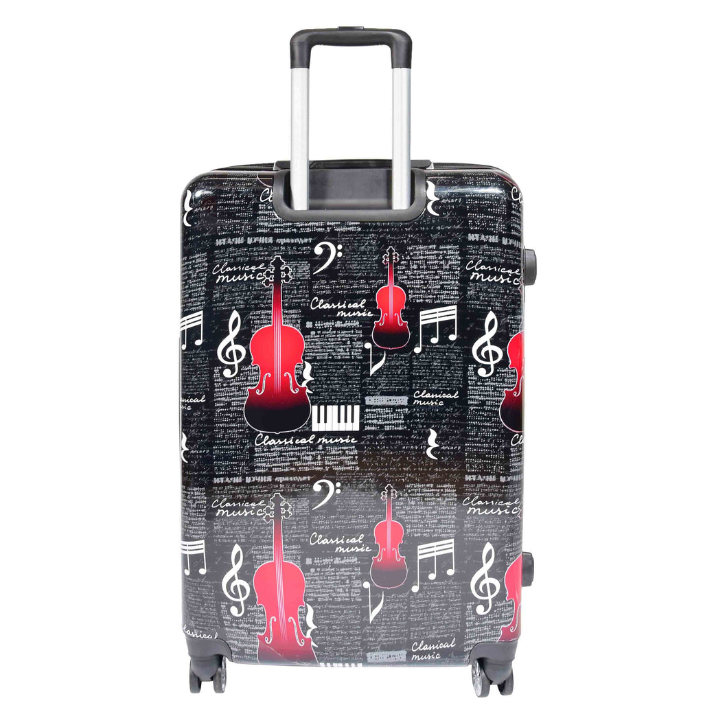 DR607 Classical Music Printed Four Wheeled Hard Shell Luggage 5