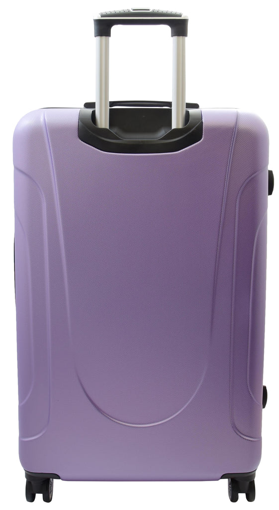 DR497 Hard Shell Four Wheel Luggage Digit Lock Purple 5