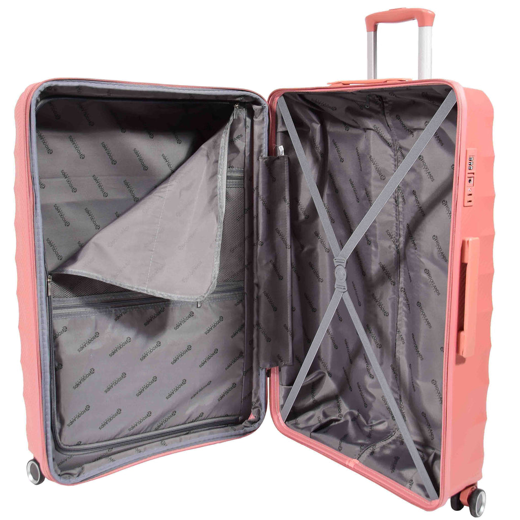 DR541 Expandable ABS Luggage With 8 Wheels Rose Gold 6