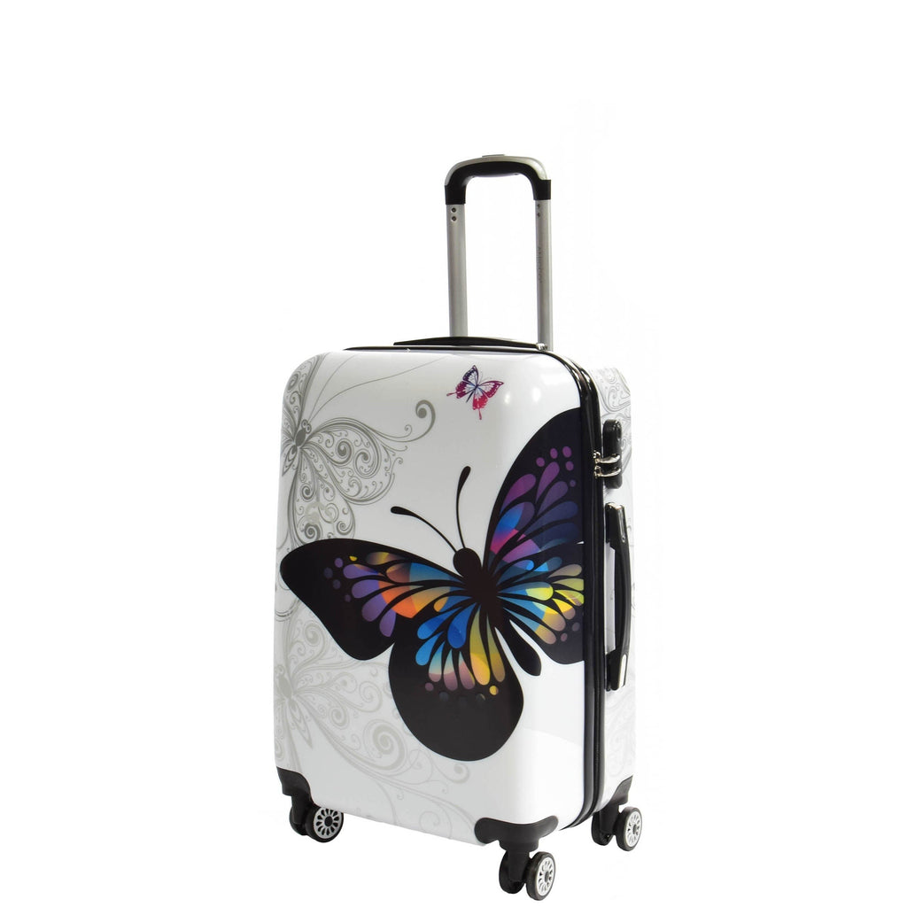 DR629 Expandable Four Wheel Hard Shell Travel Luggage With Butterfly Print 6