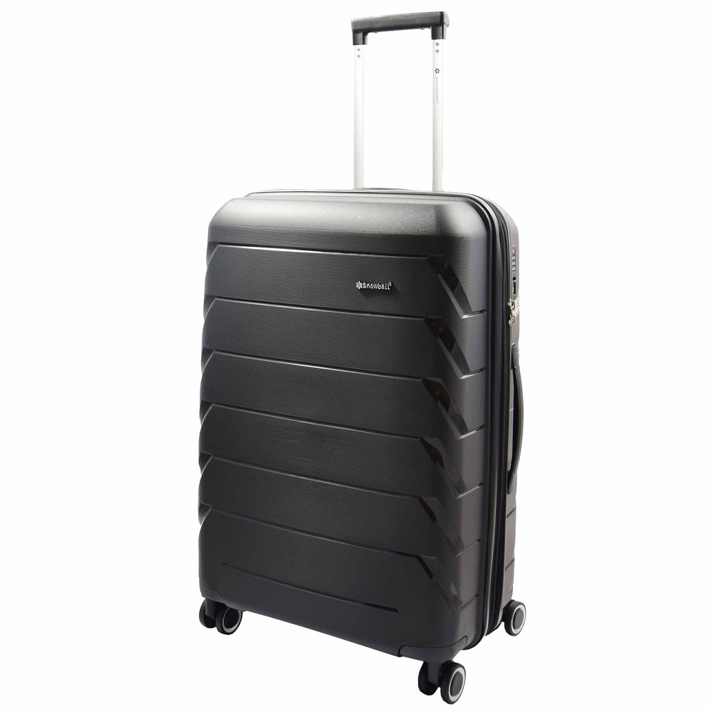 DR553 Expandable Hard Shell Luggage With 8 Spinner Wheels Black 6