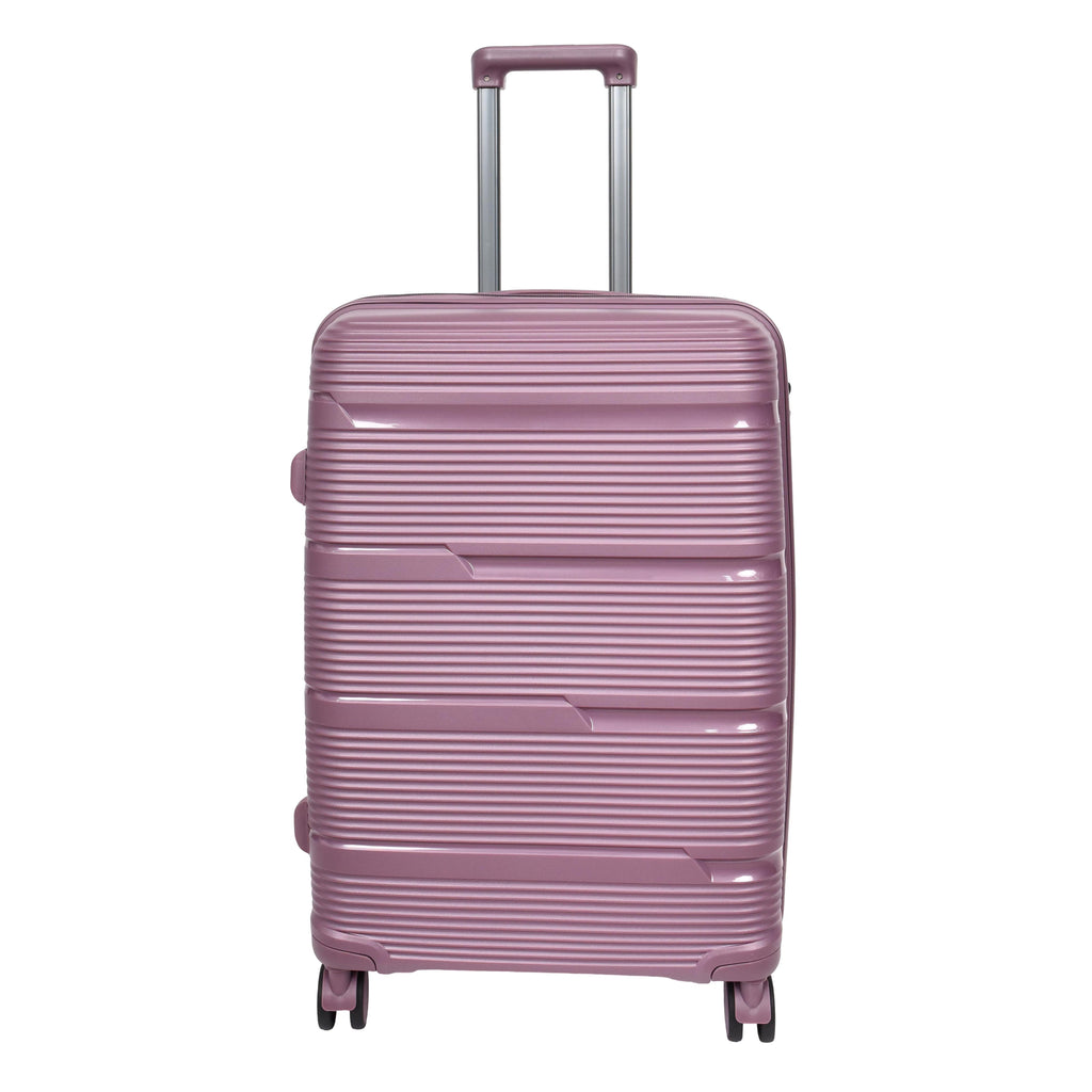 DR690 Four Wheel Expandable Suitcase Hard Shell Luggage Purple-5