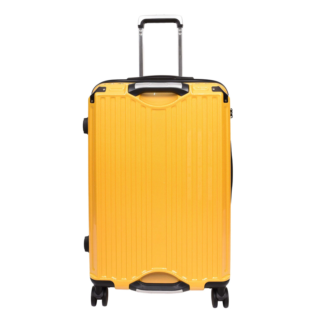 DR691 Four Wheel Suitcase Hard Shell Luggage Yellow-4