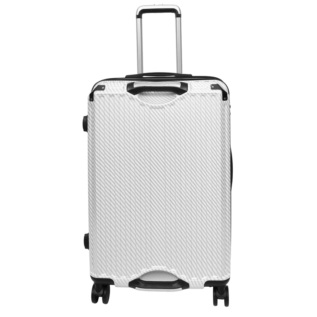 DR691 Four Wheel Suitcase Hard Shell Luggage White-4