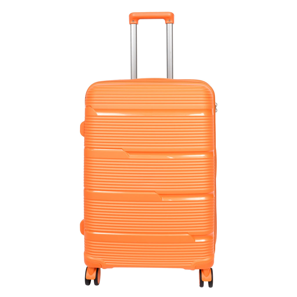 DR690 Four Wheel Expandable Suitcase Hard Shell Luggage Orange-4