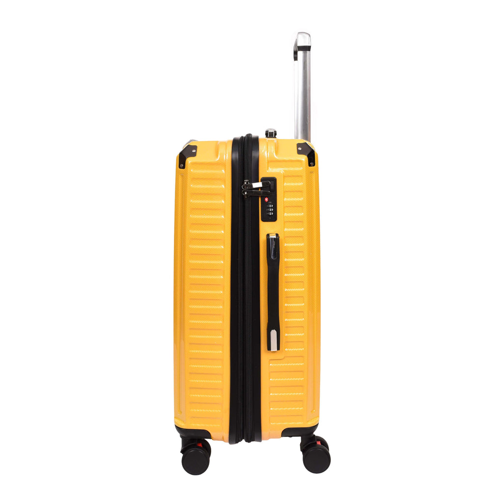 DR691 Four Wheel Suitcase Hard Shell Luggage Yellow-5