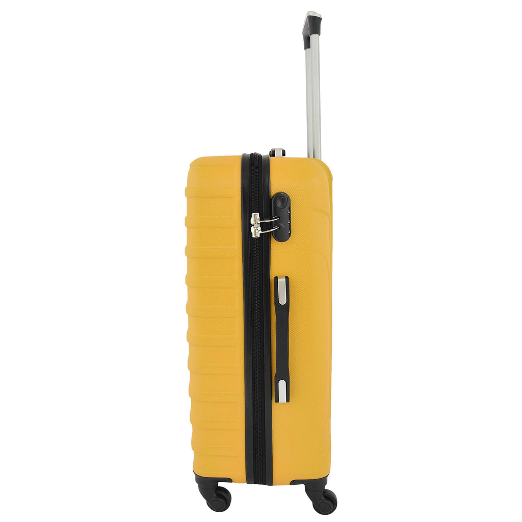 DR538 Digit Lock Hard Shell Four Wheel Luggage Yellow 6