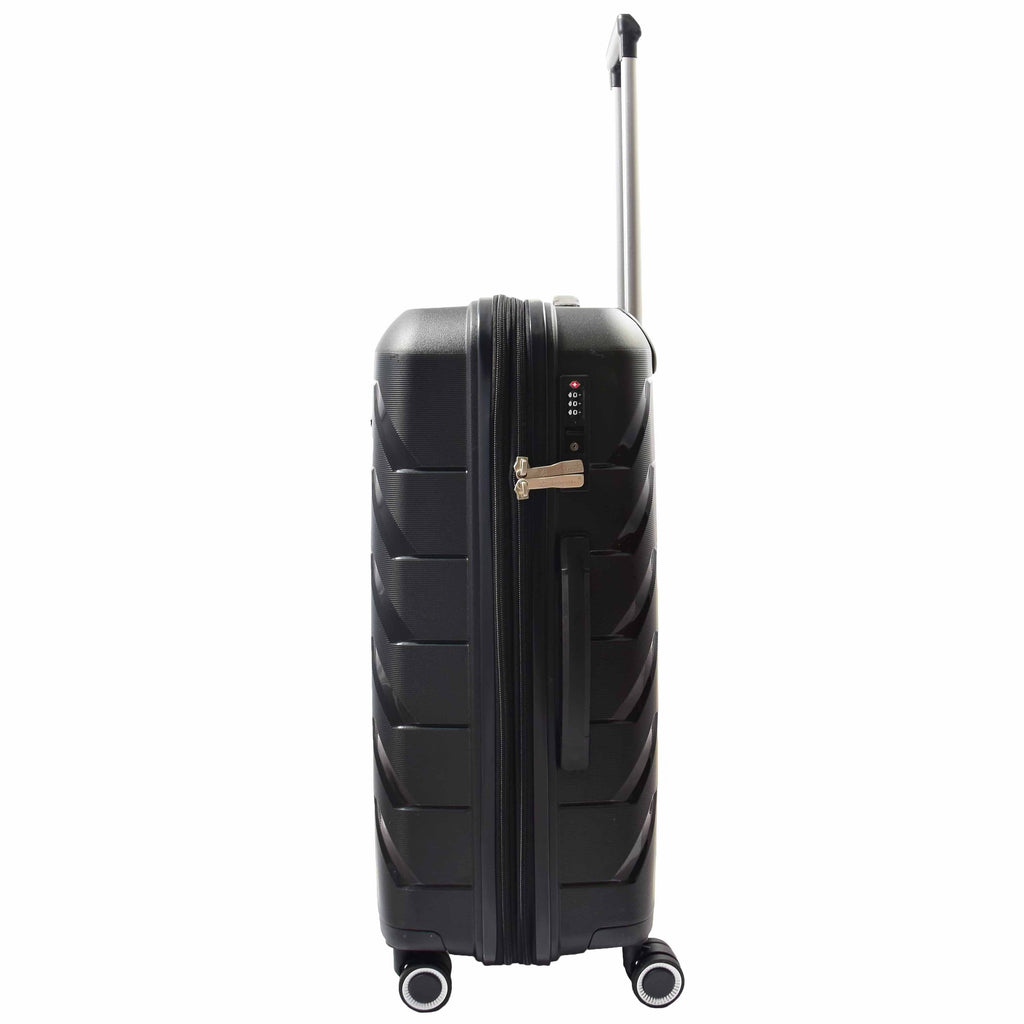 DR553 Expandable Hard Shell Luggage With 8 Spinner Wheels Black  7