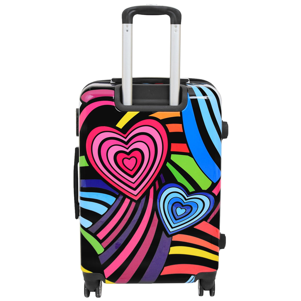DR622 Lightweight Four Wheeled Luggage With Multi-Hearts Print 10