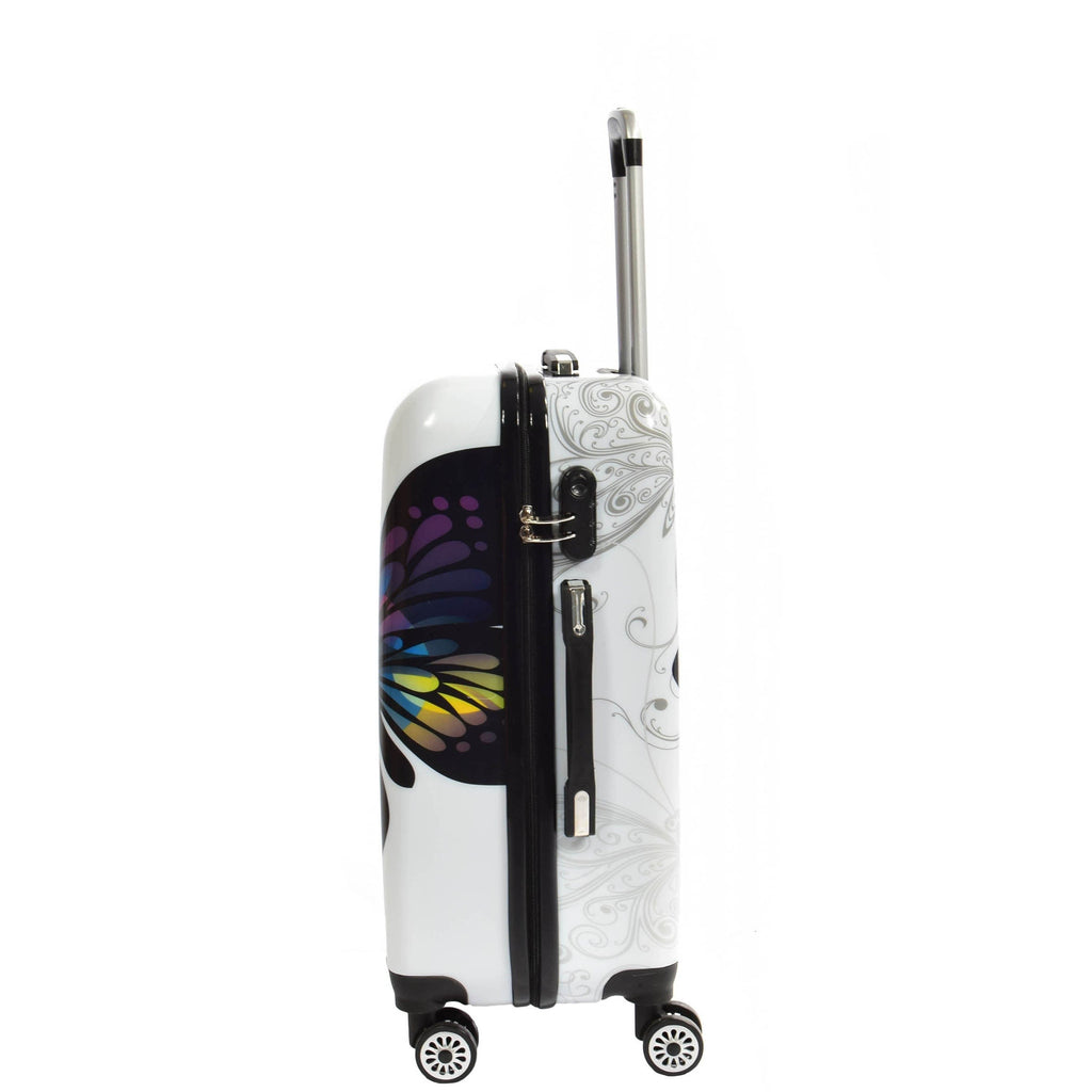 DR629 Expandable Four Wheel Hard Shell Travel Luggage With Butterfly Print 7