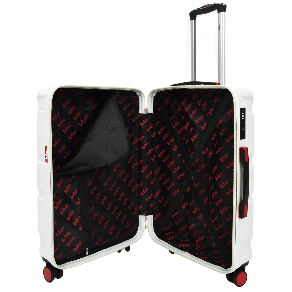 DR631 Hard Shell Four Spinner Wheeled Travel Suitcases White 11
