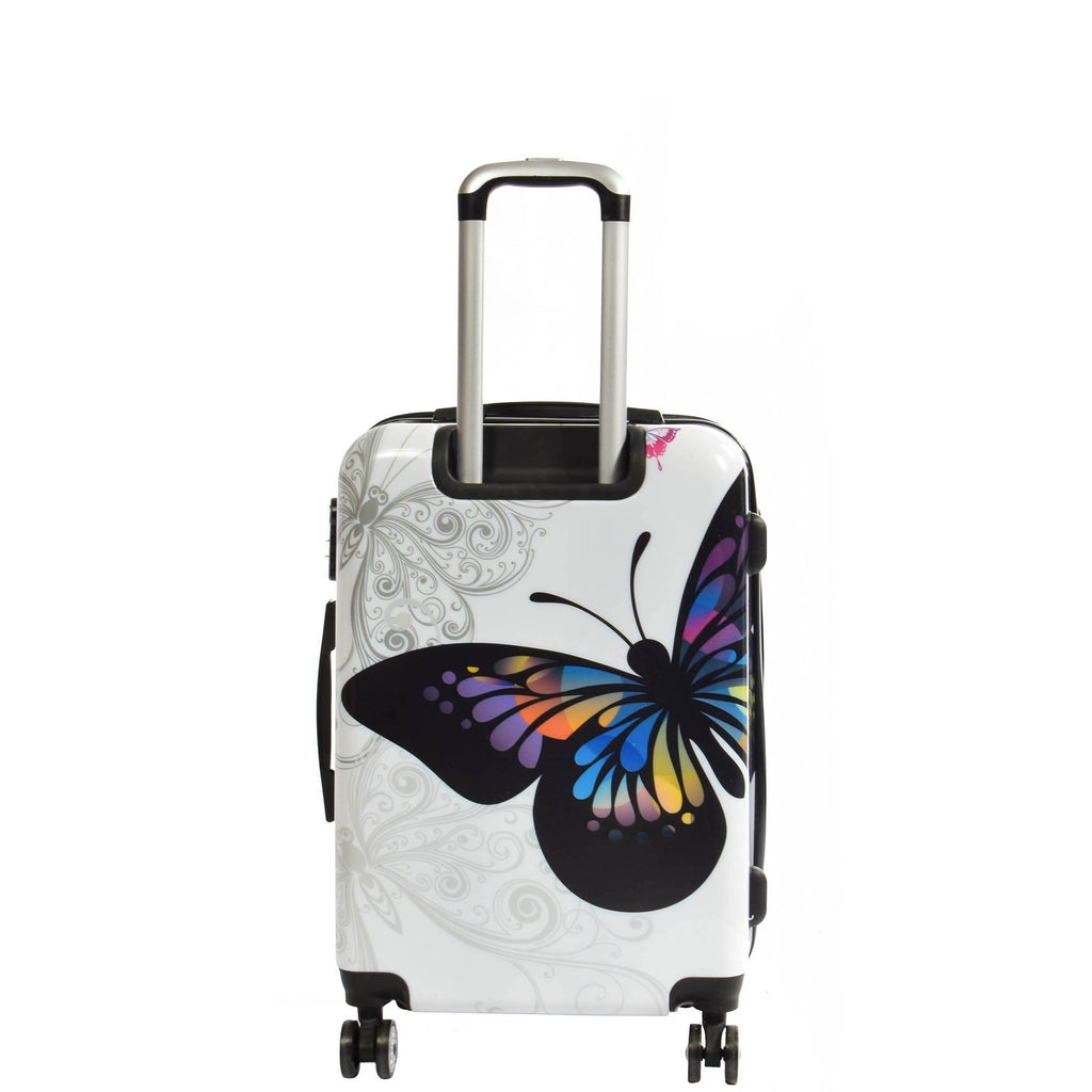 DR629 Expandable Four Wheel Hard Shell Travel Luggage With Butterfly Print 8