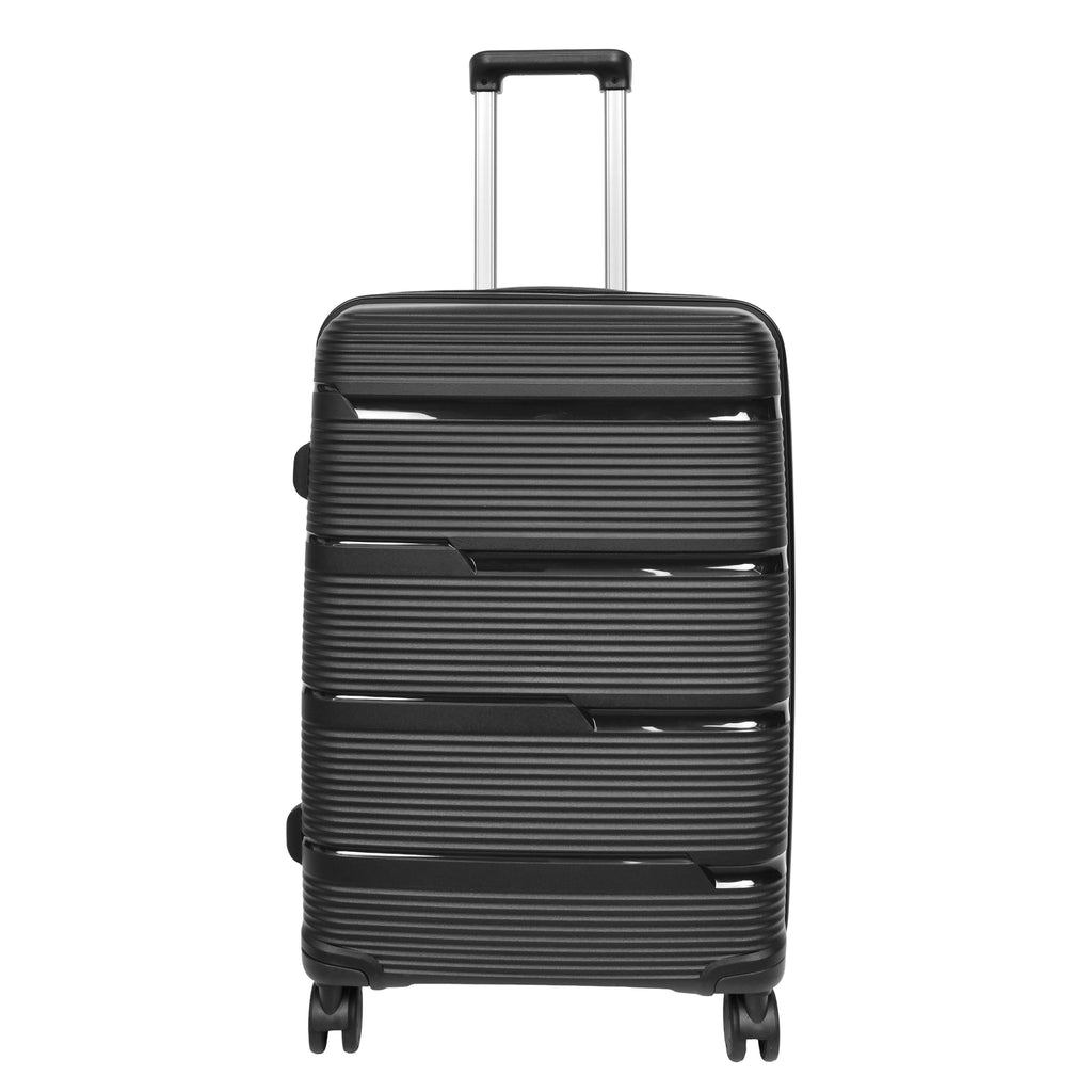 DR690 Four Wheel Expandable Suitcase Hard Shell Luggage Black-6