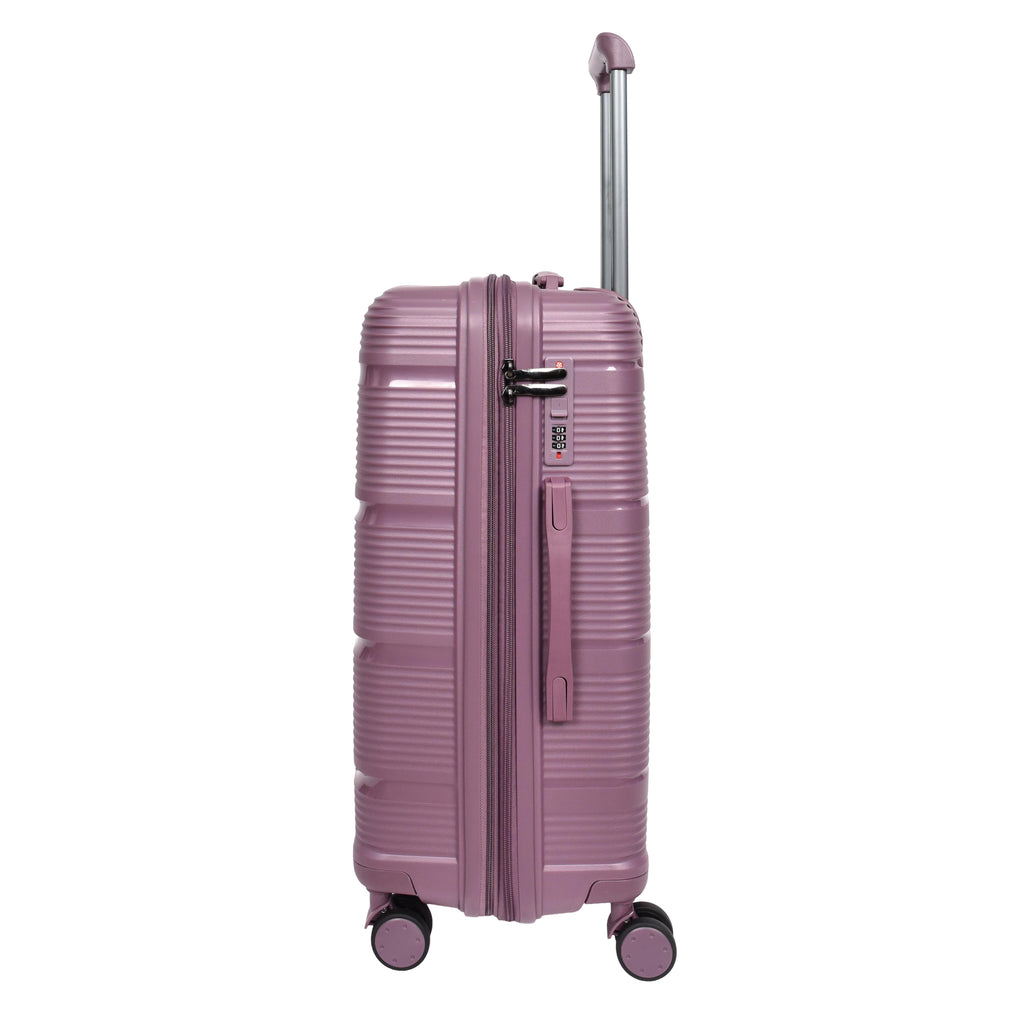 DR690 Four Wheel Expandable Suitcase Hard Shell Luggage Purple-6