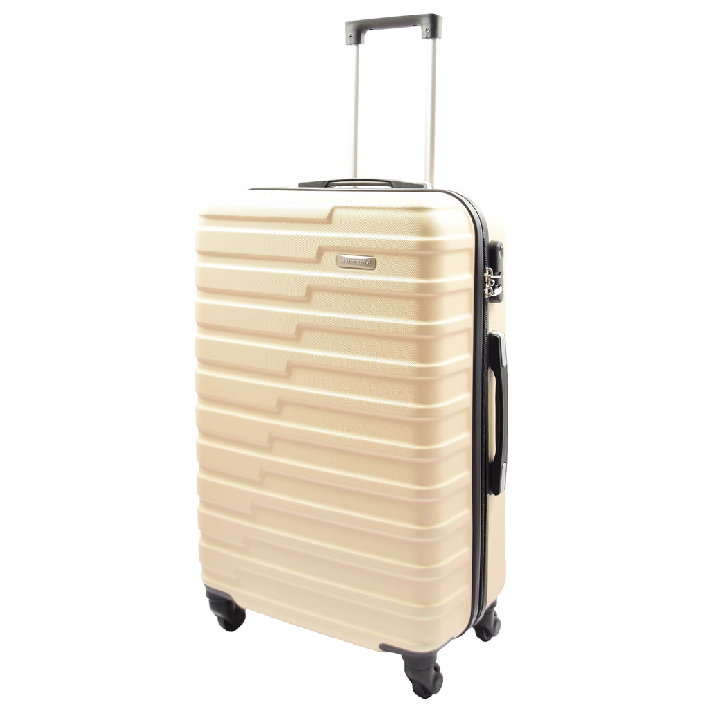 DR552 Hard Shell Four Wheel Suitcase Luggage Off White 6