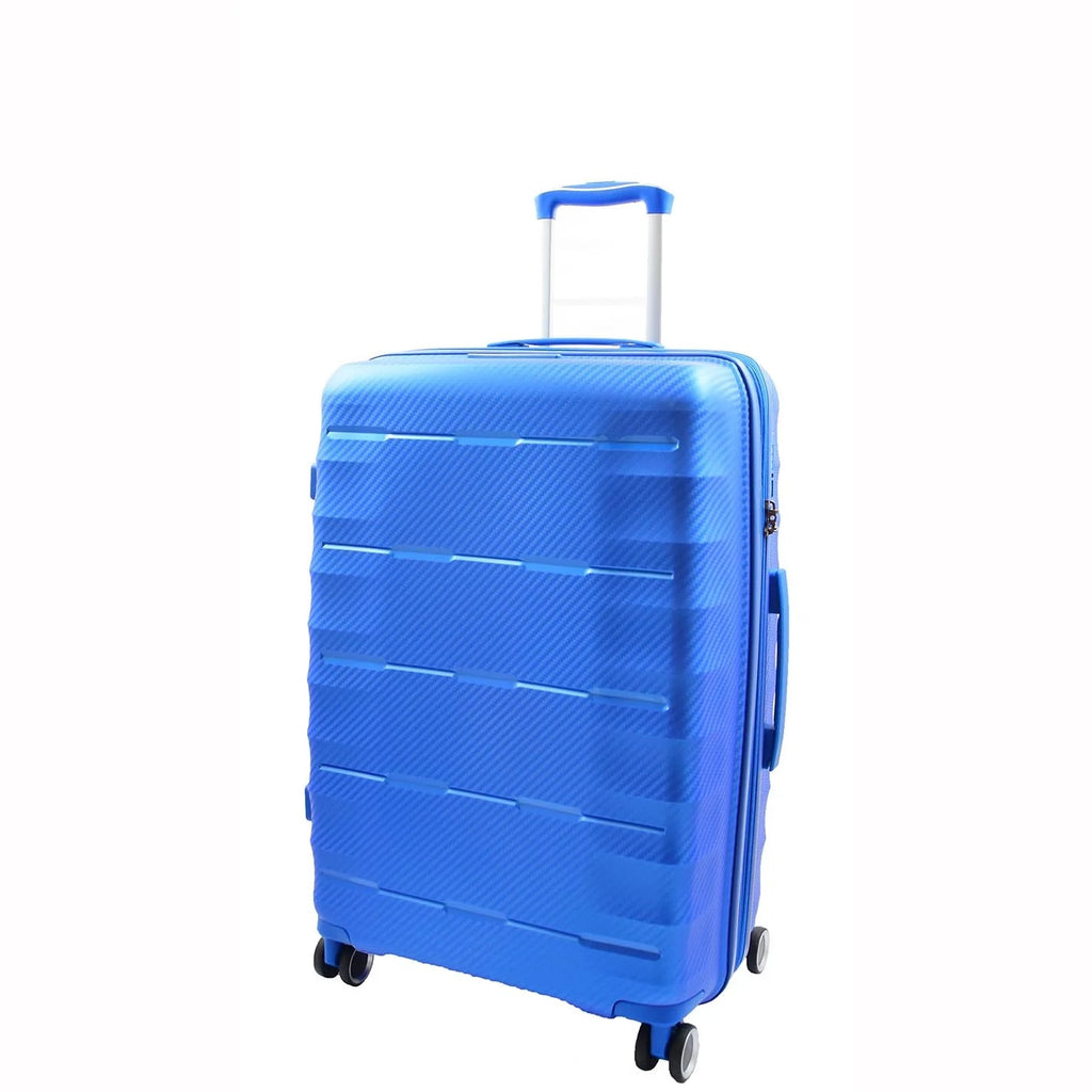 DR541 Expandable ABS Luggage with 8 Wheels Blue 7