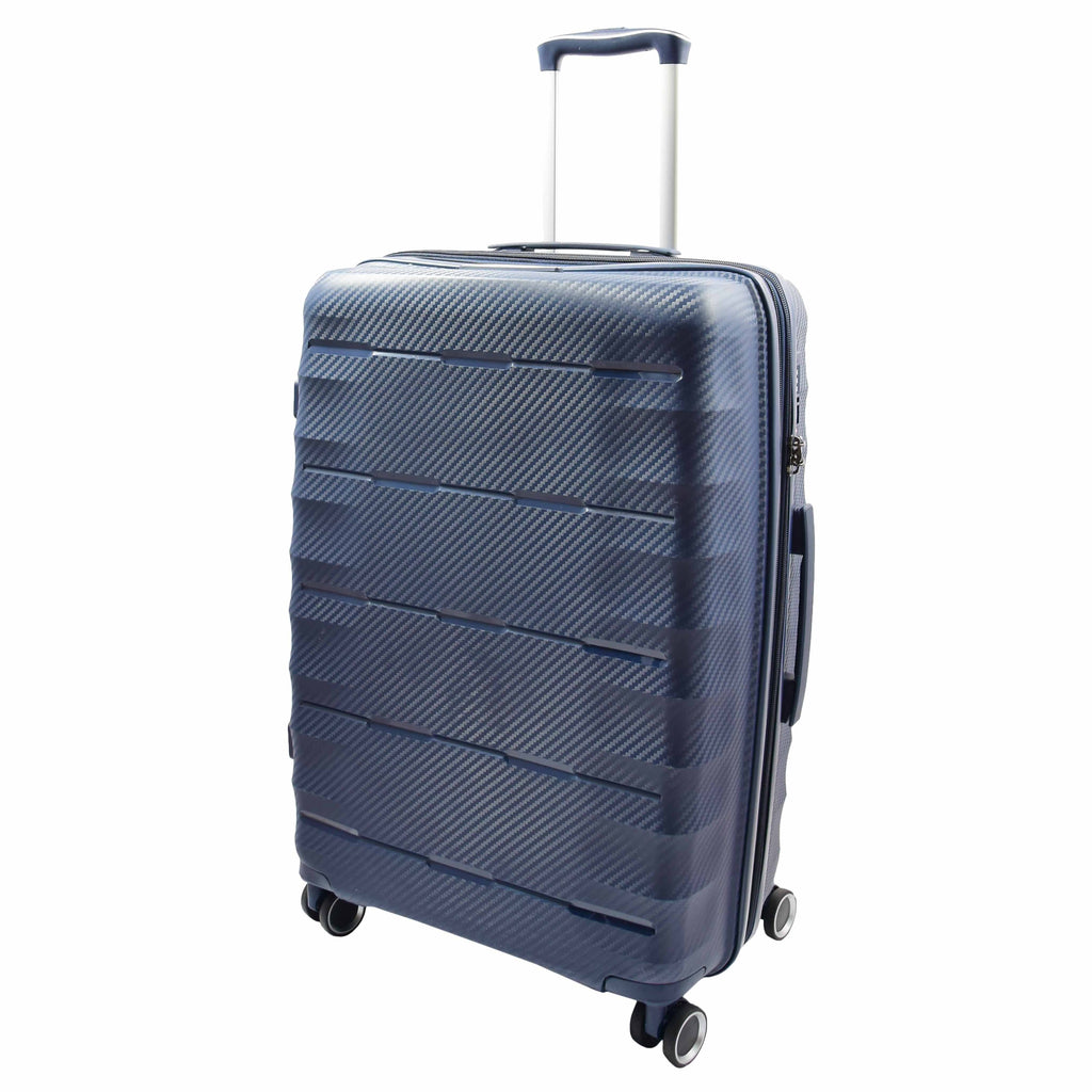 DR541 Expandable ABS Luggage With 8 Wheels Navy 6