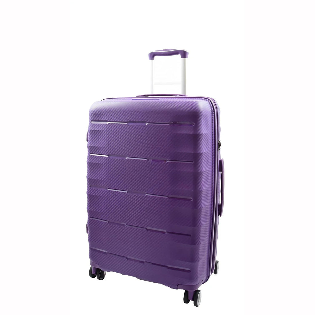 DR541 Expandable ABS Luggage with 8 Wheels Purple 7